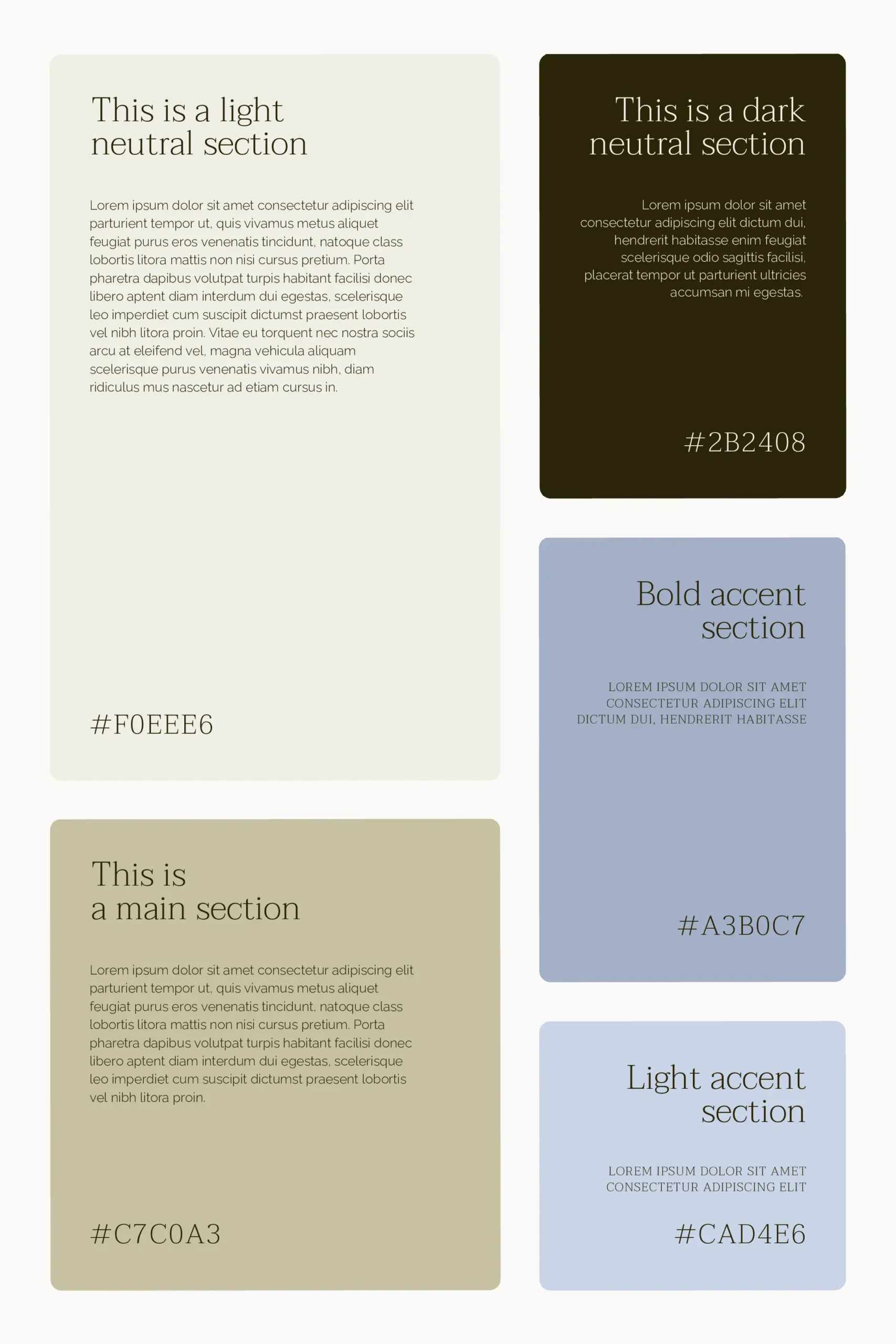 Website Color Palette - 'Light Accent' color selection