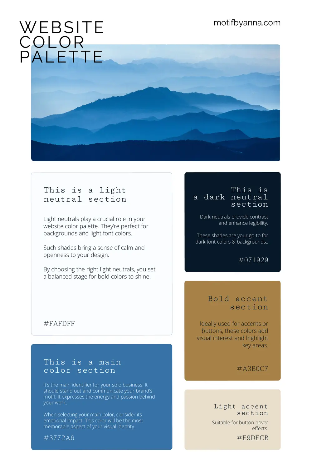 Natural and Earthy Blue Color Palette